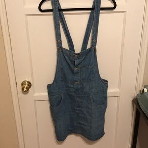 Levi’s Denim Overalls Skirt Pinafore Dress, Size L